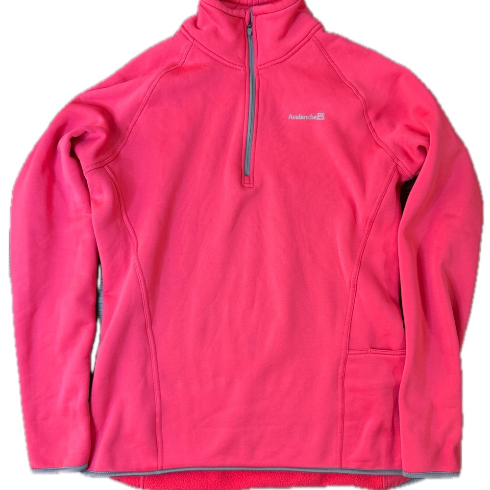 Avalanche women’s pink 1/4 zip fleece pullover Large